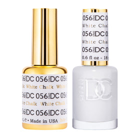 DAISY DND Gel Polish Set Blanc #056 vue frontale avec vernis et laque