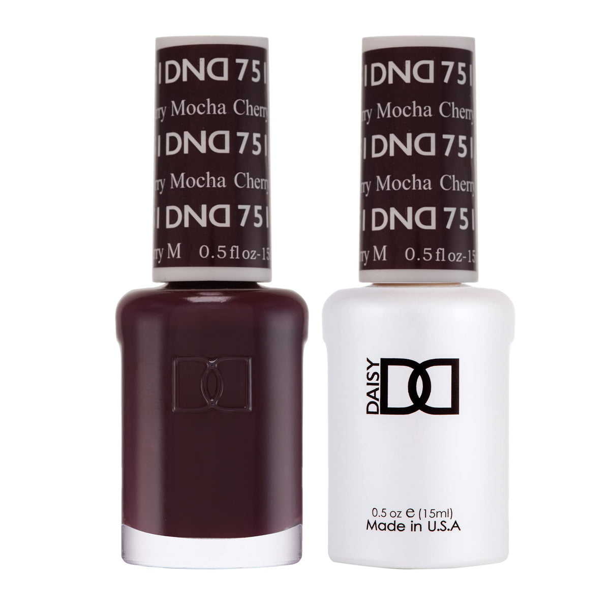 DAISY DND Set de Vernis Gel marron, modèle Cherry Mocha, avant