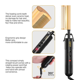DAN Technology Peigne Chauffant Céramique avec cordon d'alimentation