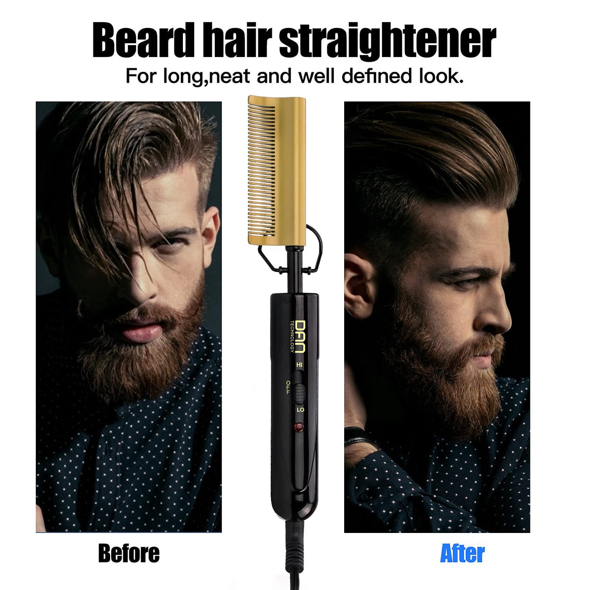 DAN Technology Peigne Chauffant Céramique sur une coiffeuse