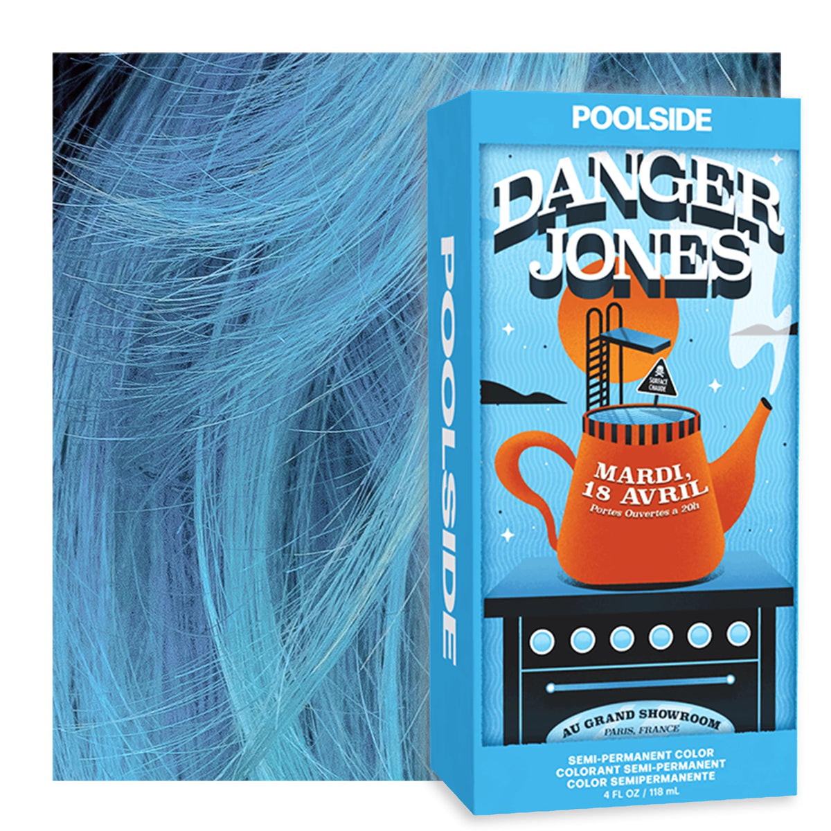 Danger Jones Coloration Semi-Permanente Bleu Clair avant application