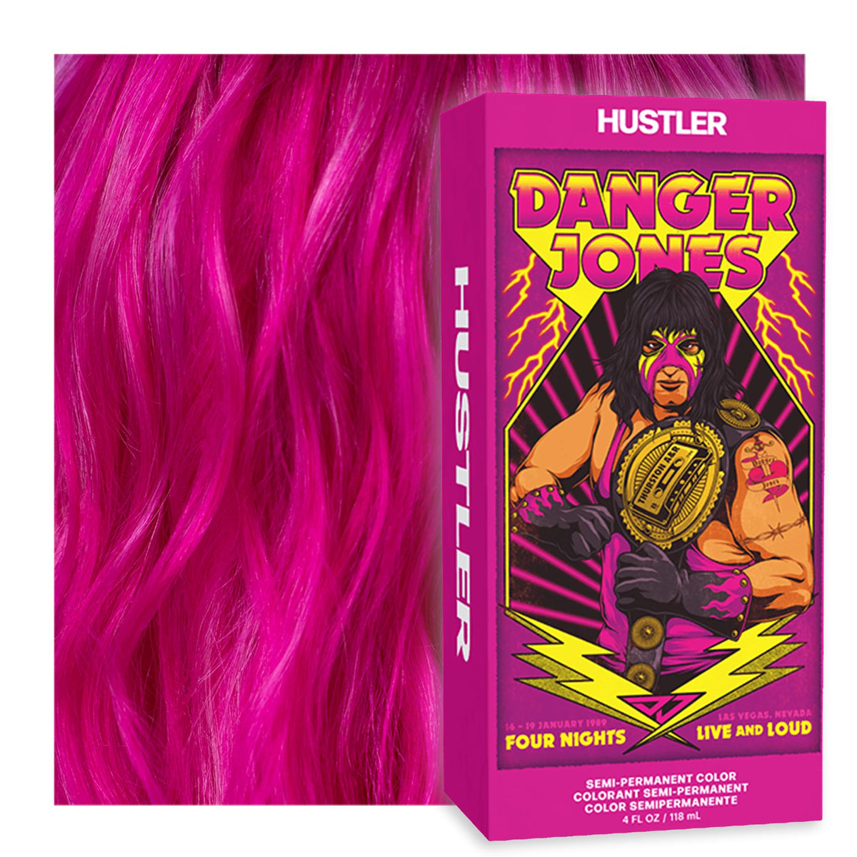 Danger Jones Coloration Semi-Permanente Hustler Rose 159g vue avant