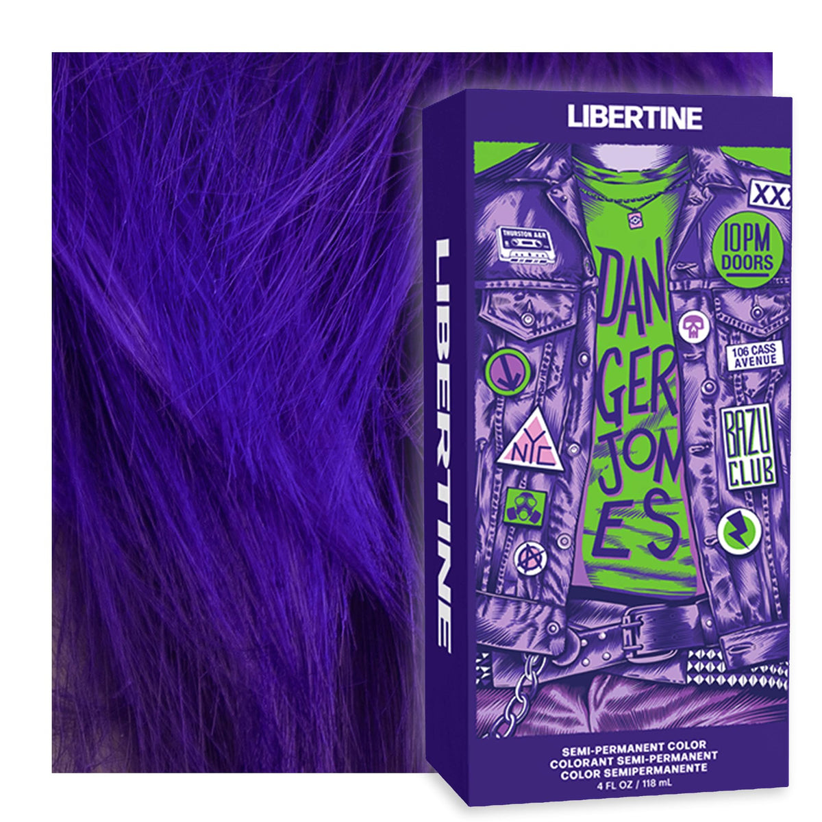 Danger Jones Coloration Semi-Permanente Libertine Violet 150g vue avant