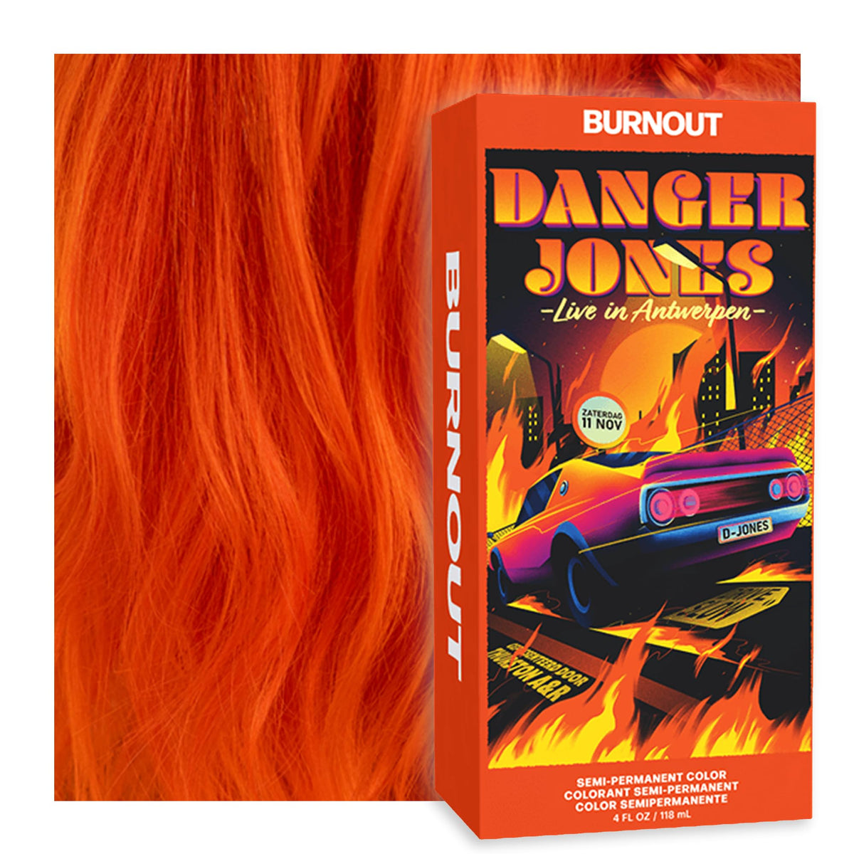 Danger Jones coloration semi-permanente Orange Burnout boîte avant