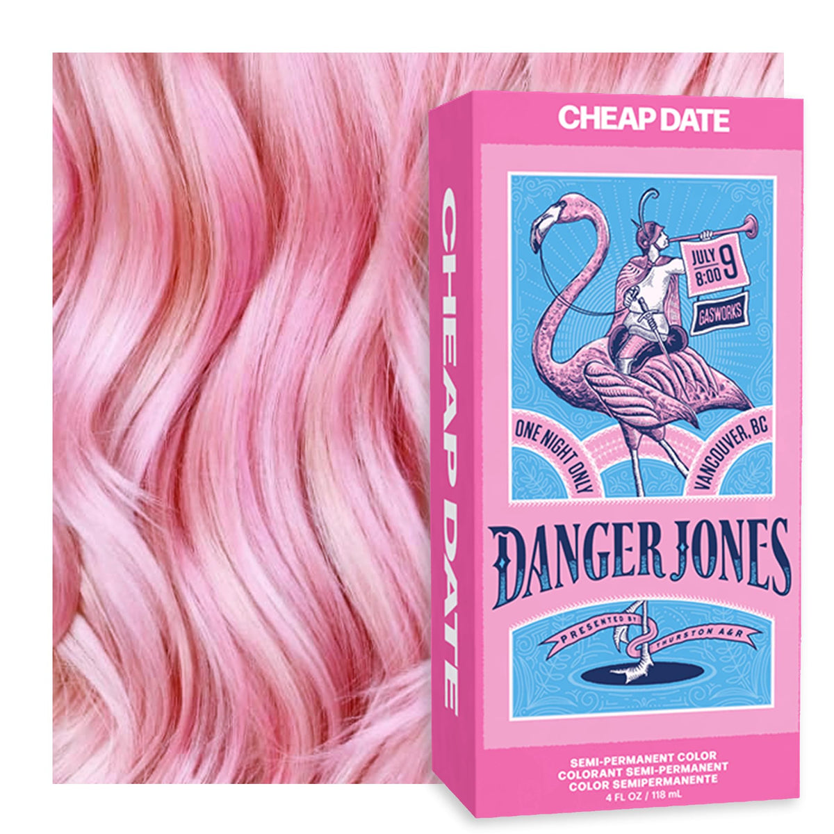 Danger Jones Coloration Semi-Permanente Rose Clair 160g vue avant