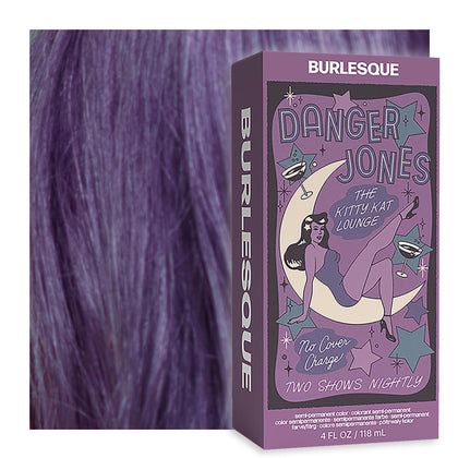 Danger Jones Couleur de Cheveux Semi-Permanente Burlesque Mauve 150g vue avant