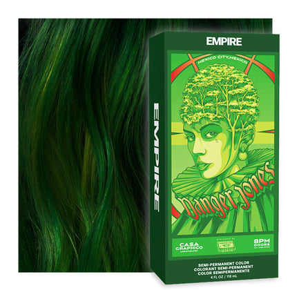 Danger Jones couleur de cheveux semi-permanente Empire - Vert, packaging avant
