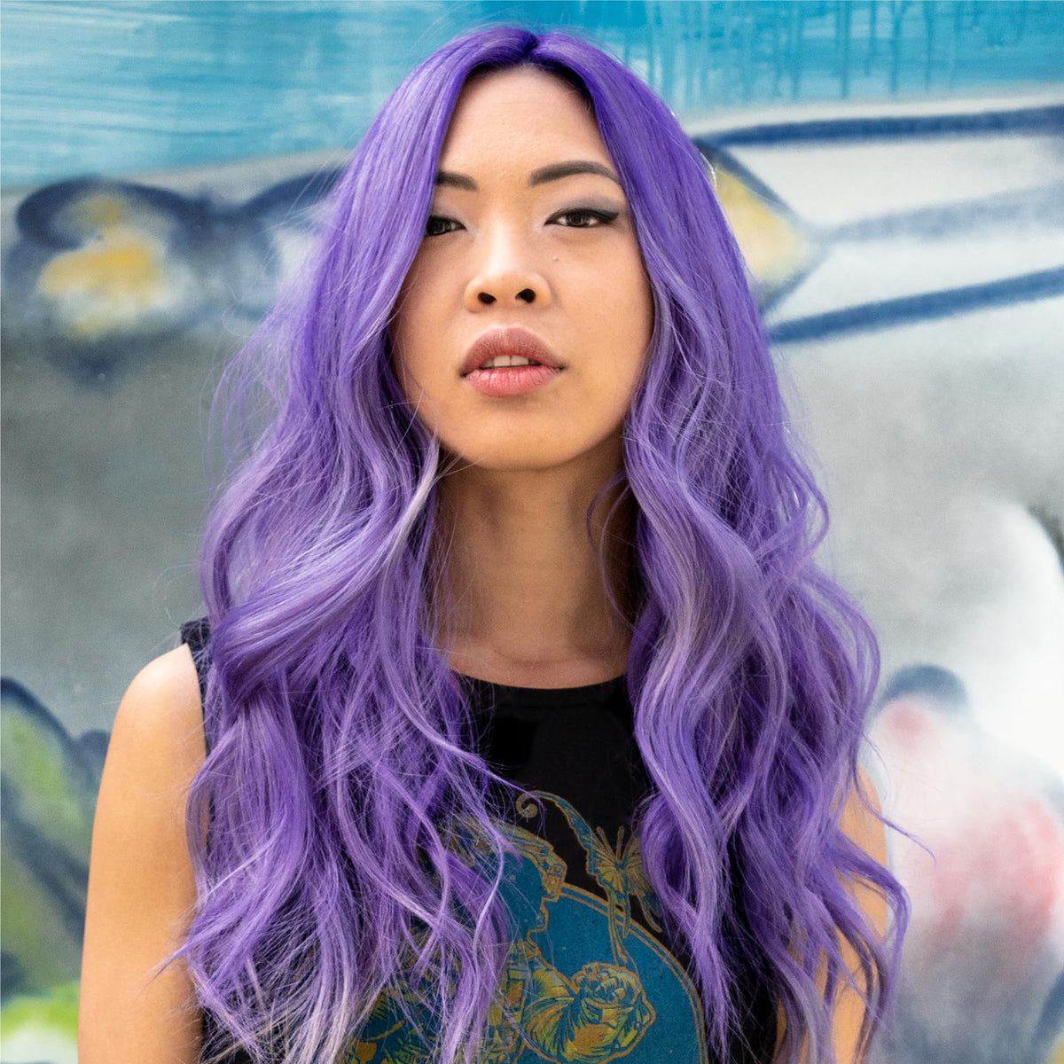 Danger Jones couleur de cheveux semi-permanente Exotica violet clair application