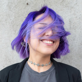 Danger Jones couleur de cheveux semi-permanente Exotica violet clair texture