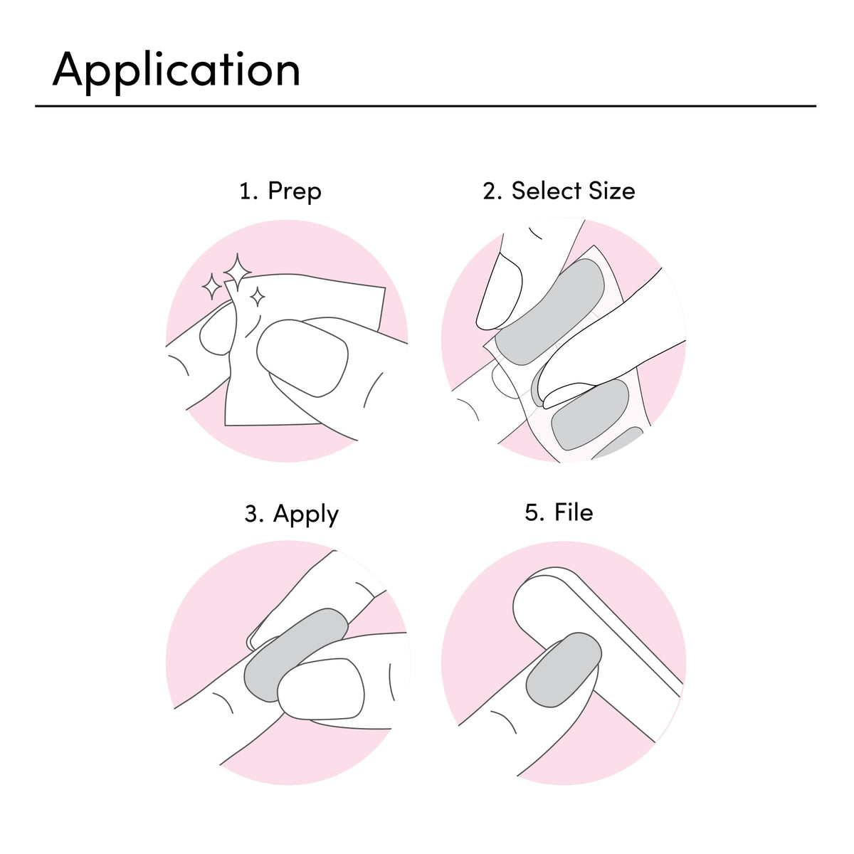 Dashing Diva bandes de gel appliquées sur des ongles manucurés