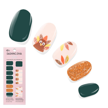 Dashing Diva Fowl Play gel nail strips set with 32 wraps and nail file