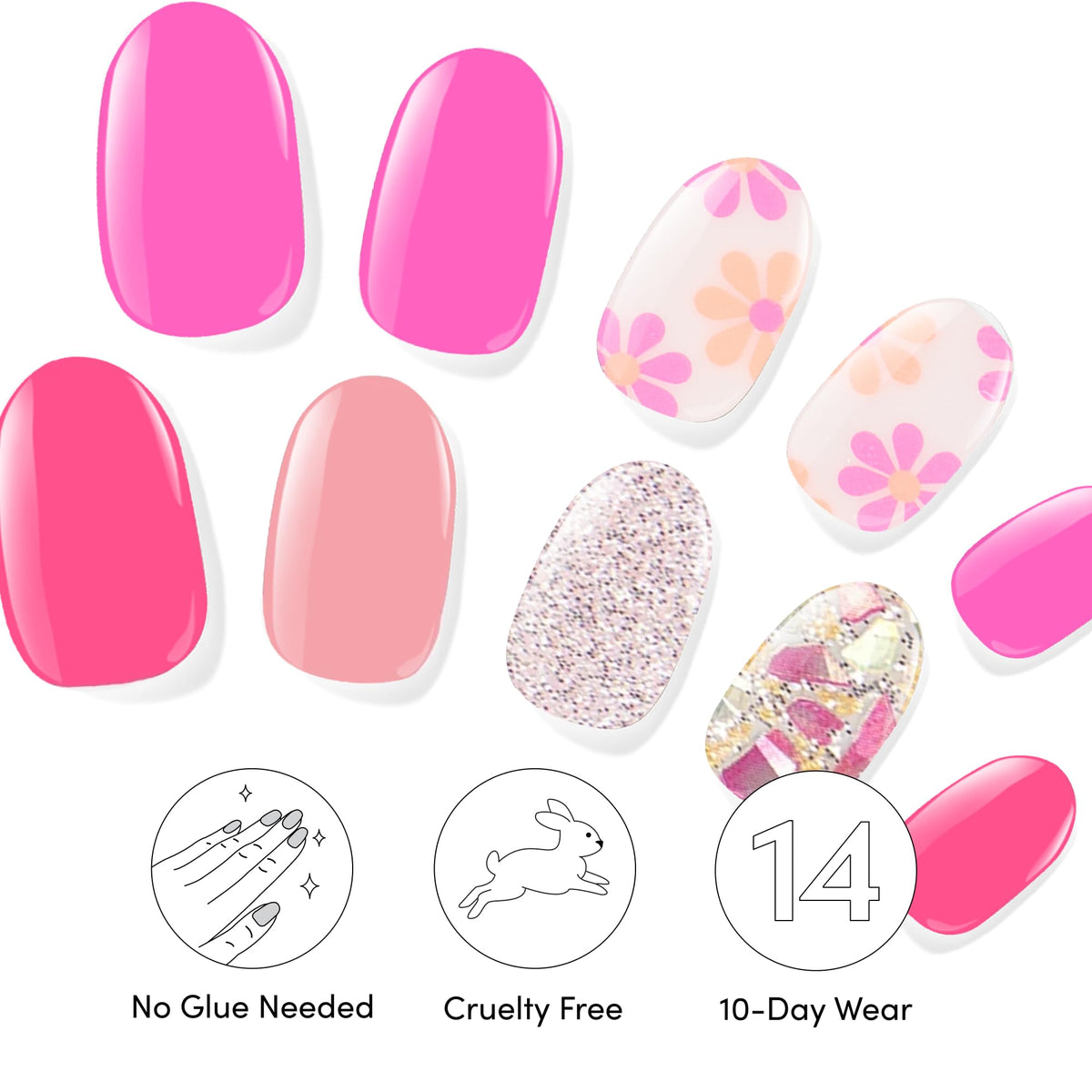 Dashing Diva Gloss Nail Strips avec des couleurs vibrantes
