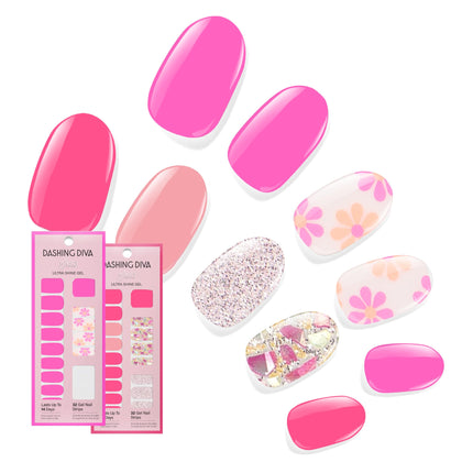 Dashing Diva Gloss Nail Strips Bright Pinks Collection emballage avant
