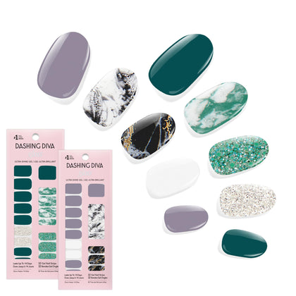 Dashing Diva Gloss Nail Strips Bundle Light Marble Collection packaging