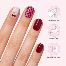 Dashing Diva Nail Strips on manicured nails