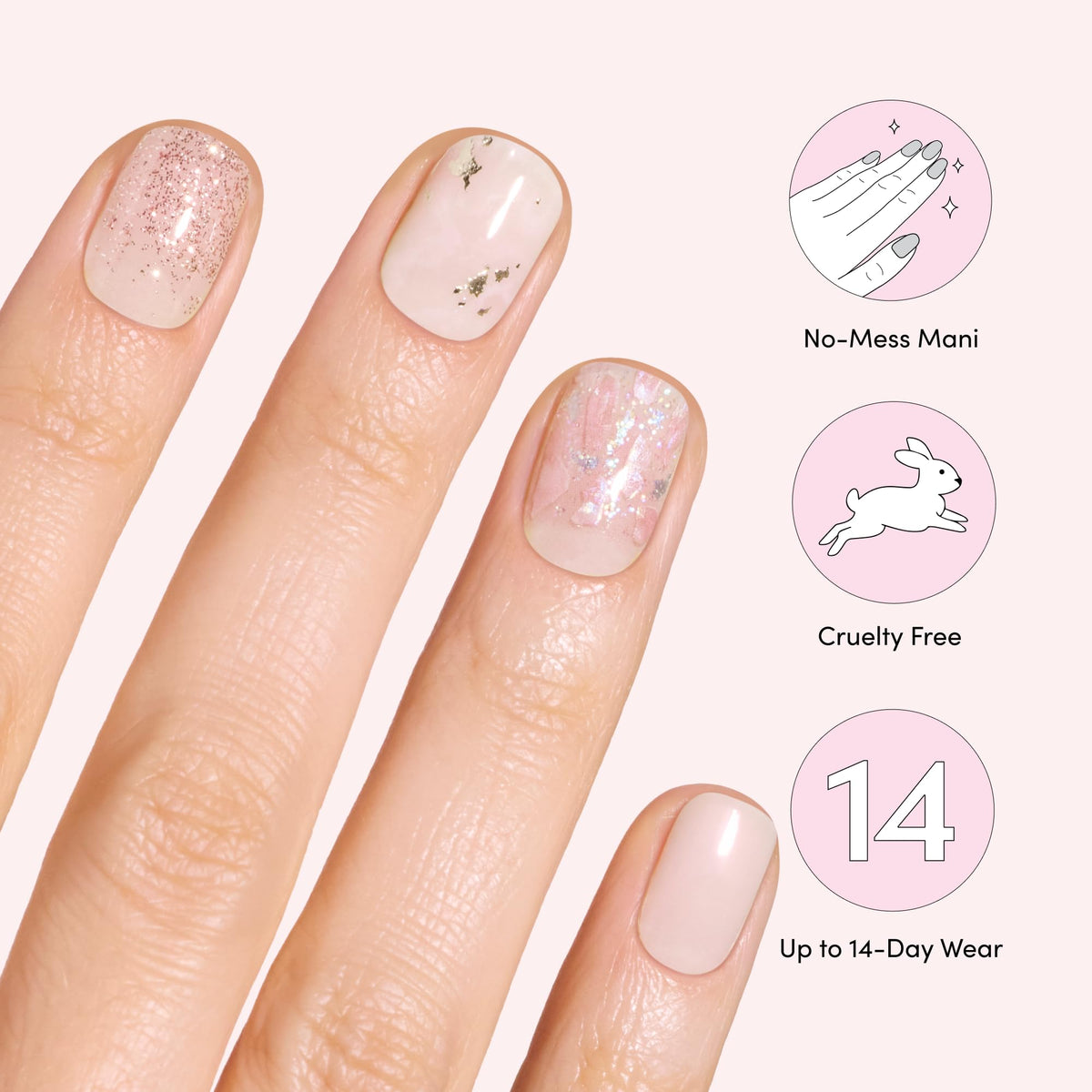 Dashing Diva Strips à Ongles Gel Transparent - Lime et pad de préparation