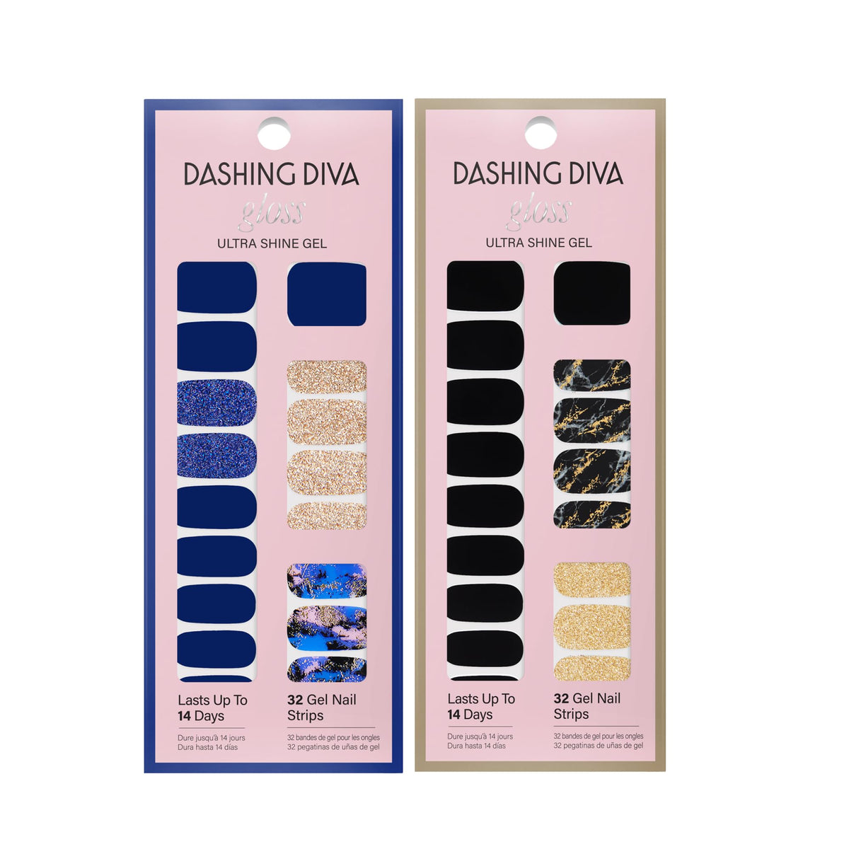 Dashing Diva Strips Ongles Blue Vixen en usage