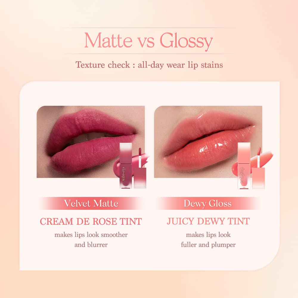 dasique Cream De Rose Tint #06 Ruby Jam au naturel sur fond neutre