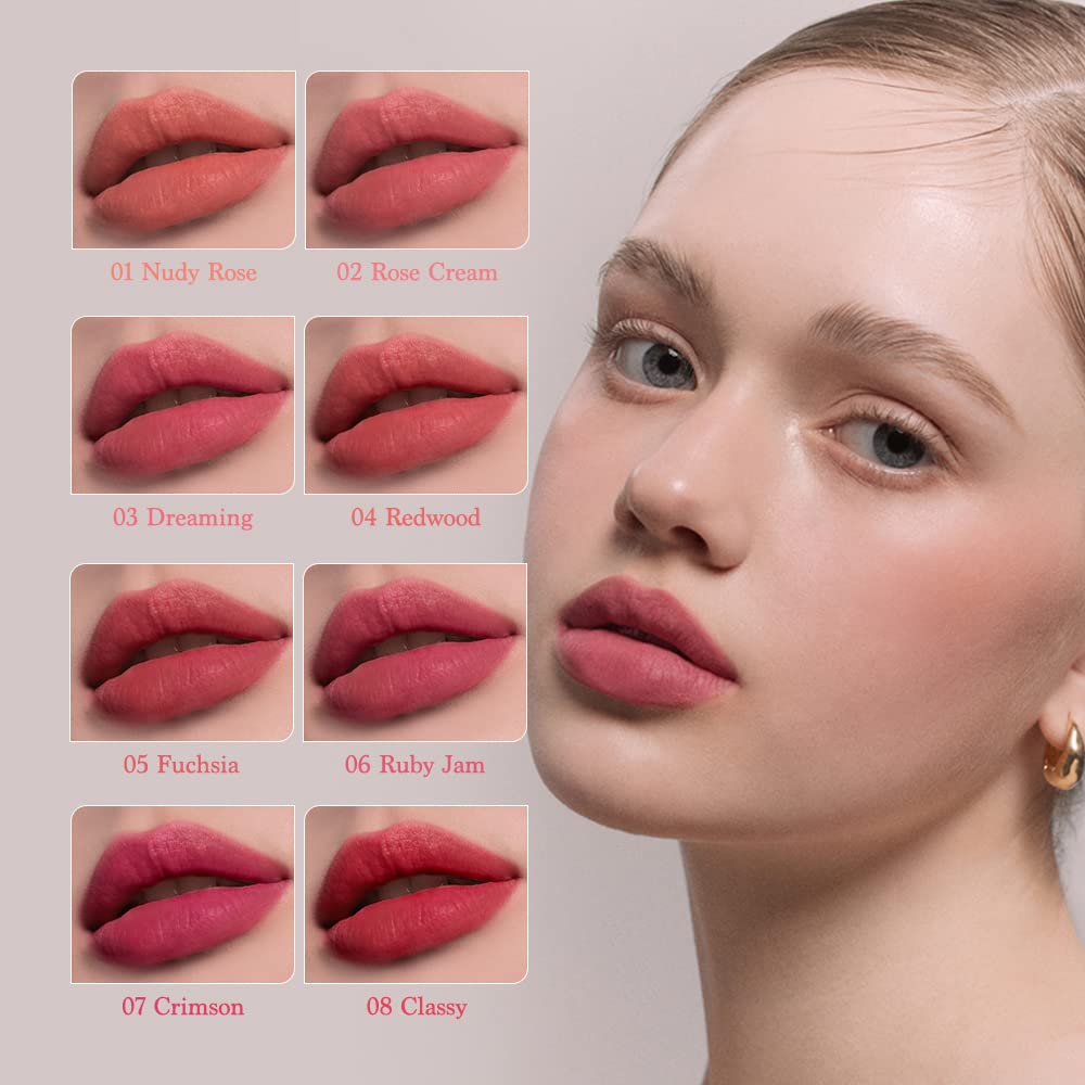 dasique Cream De Rose Tint #06 Ruby Jam sur table avec accessoires de beauté