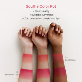 dasique Souffle Color Pot o#06 Mocha Bun en utilisation quotidienne