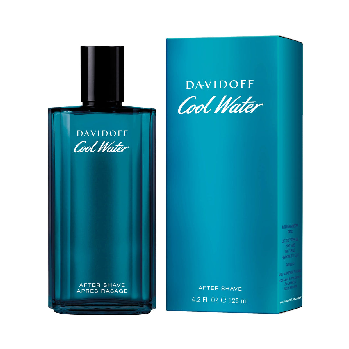 Davidoff Cool Water Aftershave Splash 340g sur une serviette de rasage