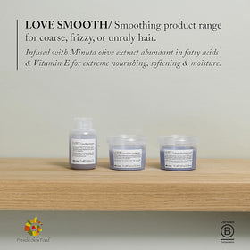 Davines LOVE SMOOTHING Shampoo 91g en situation sur un lavabo