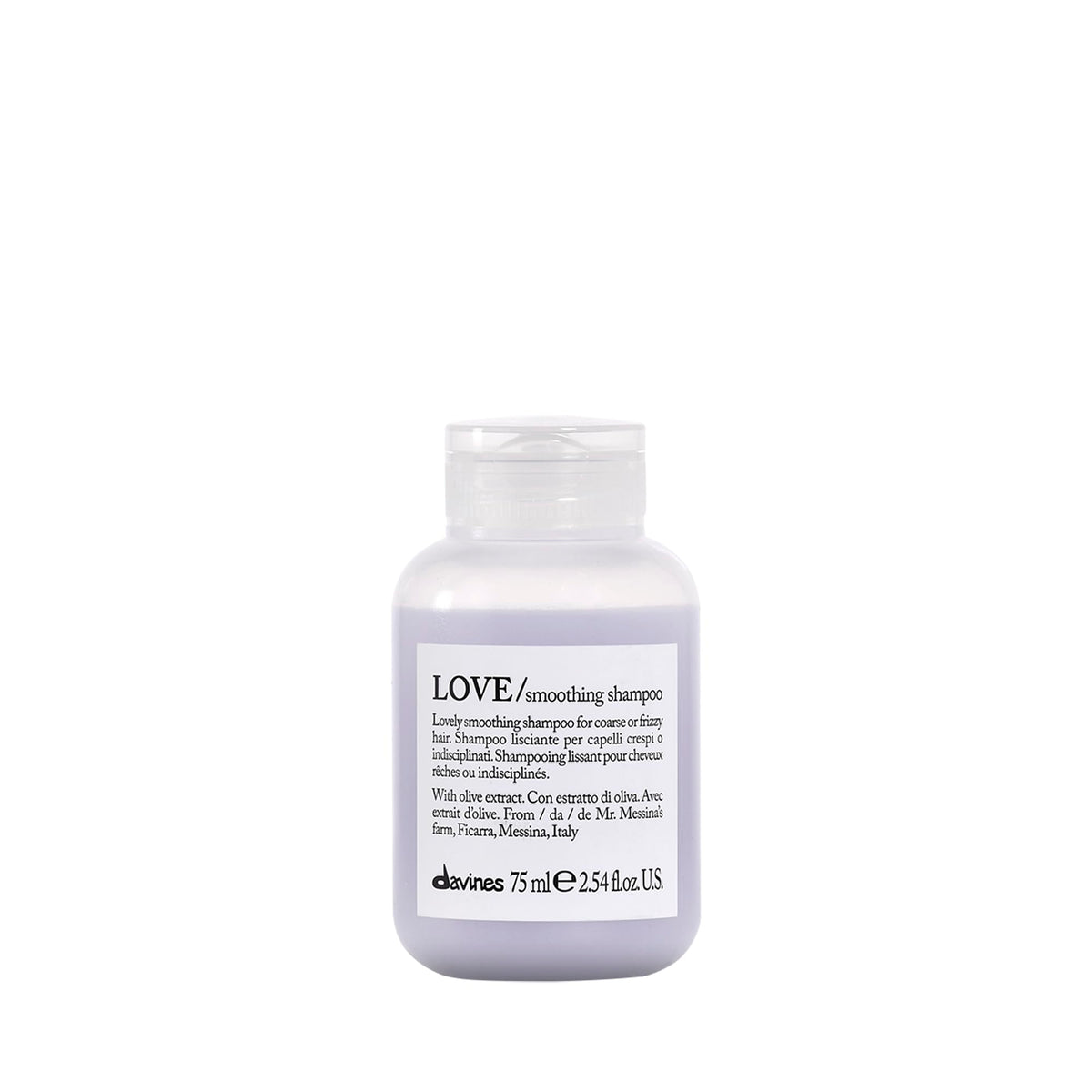 Davines LOVE SMOOTHING Shampoo 91g vue avant avec packaging