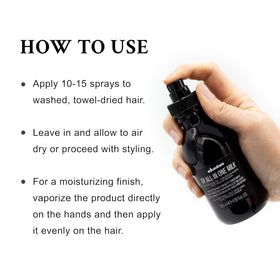 Davines OI All In One Milk Spray 160g en usage sur cheveux