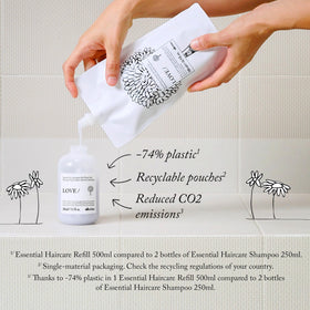 Davines shampooing recharge 500ml, détail de la texture de la mousse