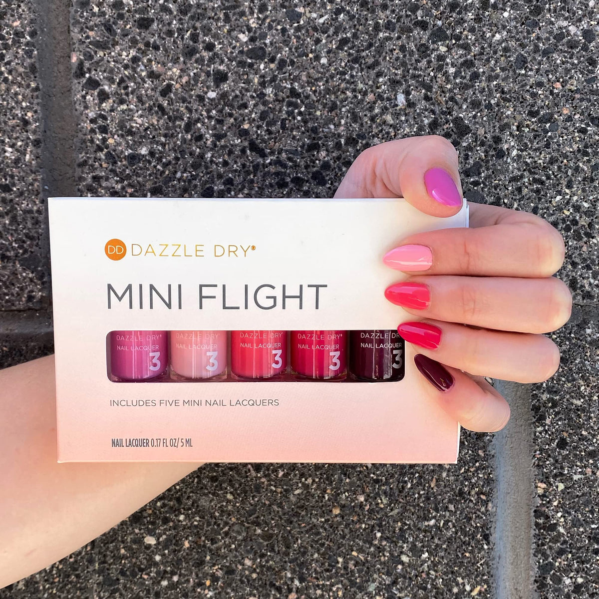 Dazzle Dry Mini Flight Coronado vernis Raspberry Crème