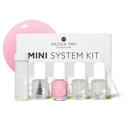 Dazzle Dry Mini Kit 5 pièces avec vernis Pinkie's Up
