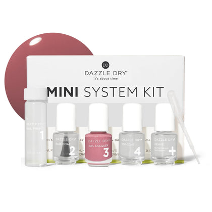 Dazzle Dry Mini Kit avec vernis Heart's Caress et accessoires