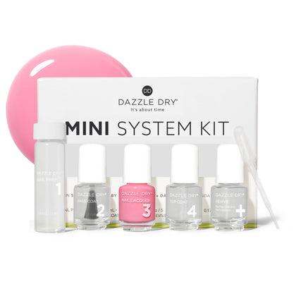 Dazzle Dry Mini Kit Soulmate comprenant Nail Prep, Base Coat, Lacquer et Top Coat