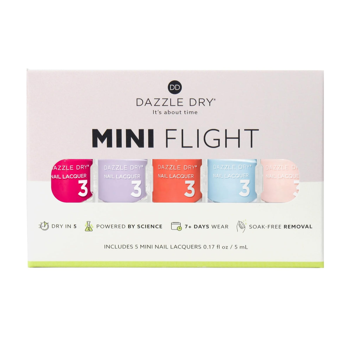 Dazzle Dry vernis à ongles rose vif Heart of Fire en flacon