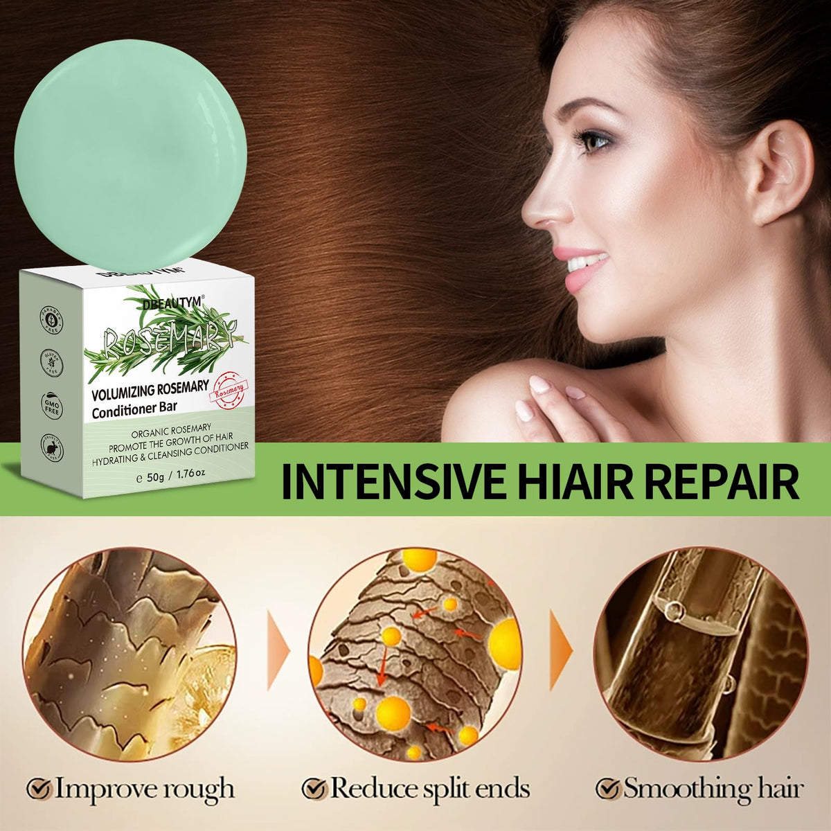 DBEAUTYM Shampooing au Romarin, détail de la texture