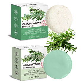 DBEAUTYM Shampooing et Après-Shampooing Solide au Romarin, vue avant