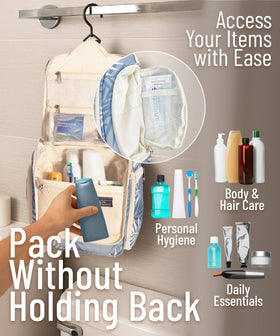 DD D&D Wanderlust trousse de toilette suspendue à l'intérieur d'une salle de bain