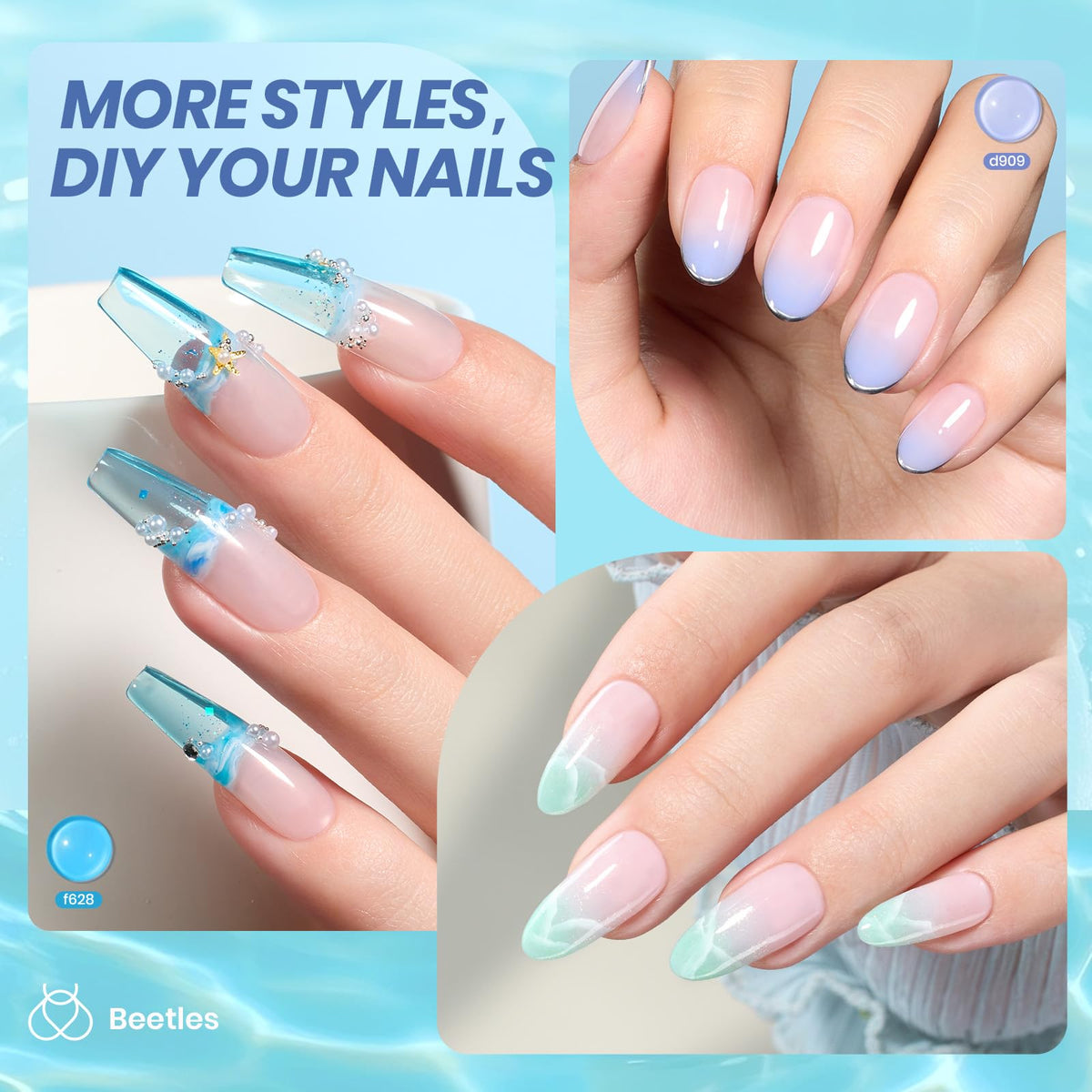 Décoration en forme de bouée pour ongles incluse dans l'ensemble
