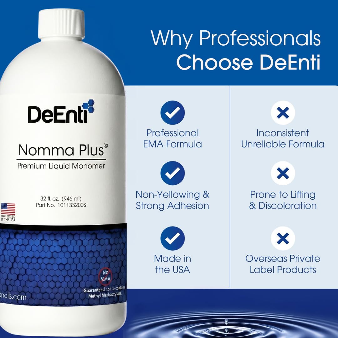 DeEnti Monomer Liquide Acrylique 32oz avec accessoires de manucure