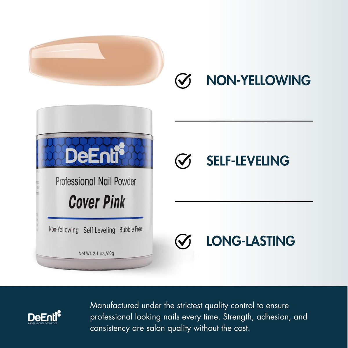 DeEnti Poudre Acrylique Nude 2oz avec texture fine