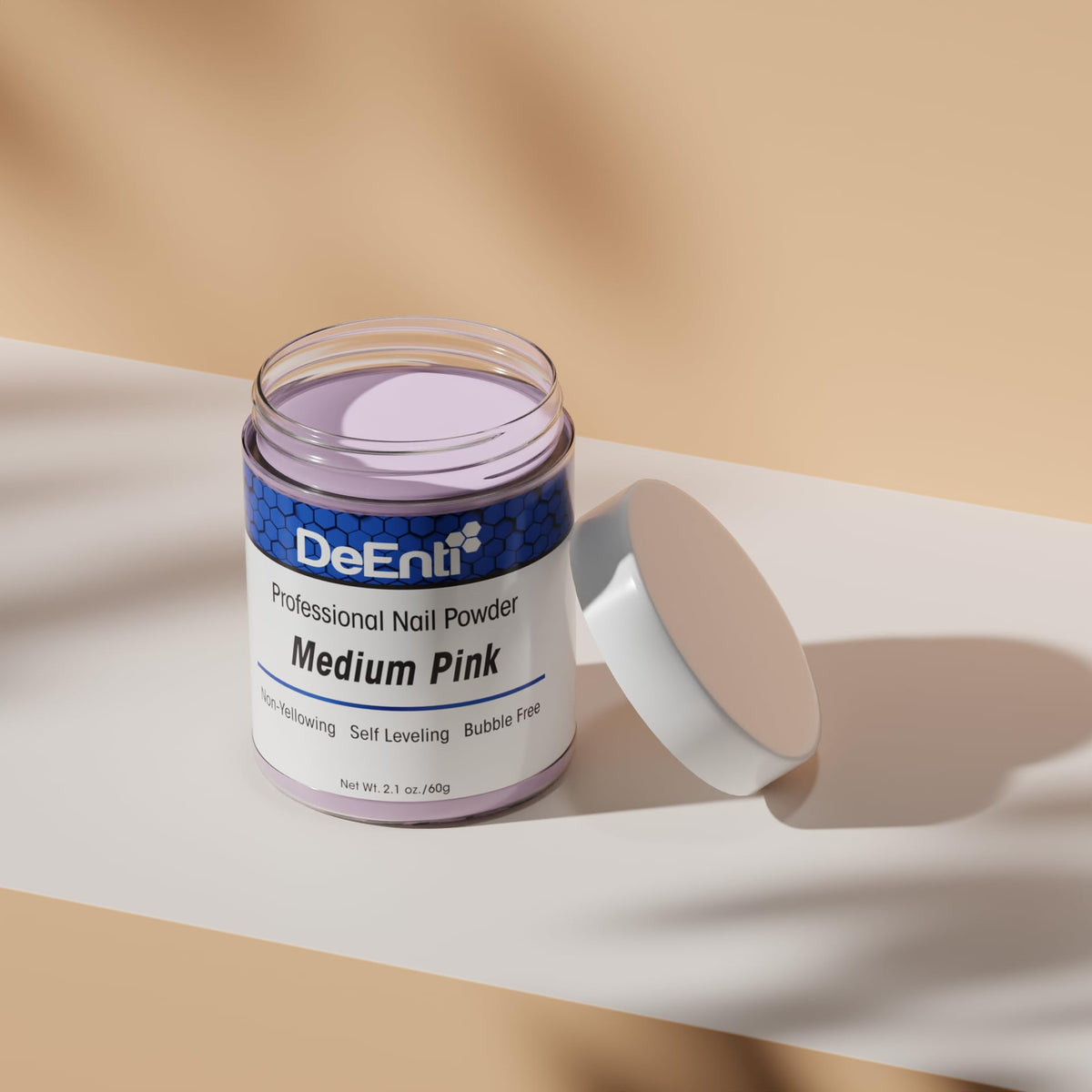 DeEnti Poudre Acrylique Rose 2oz en cours d'utilisation
