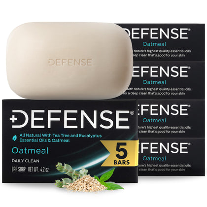 Defense Soap paquet de 5 barres de savon à l'avoine vue de face