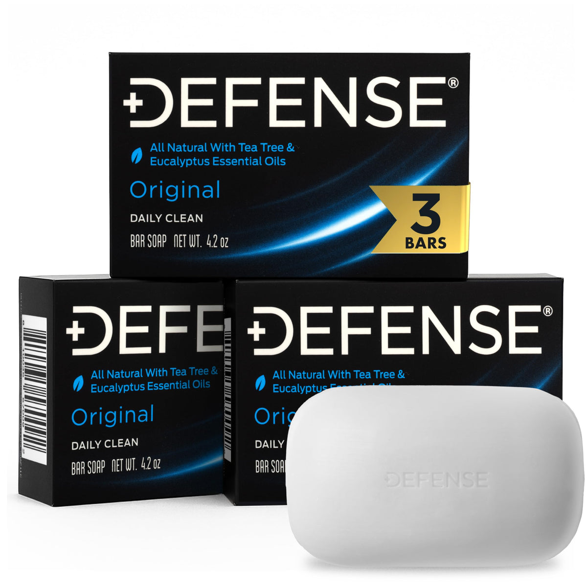 Defense Soap Savon Naturel Original 3-Pack vue de face