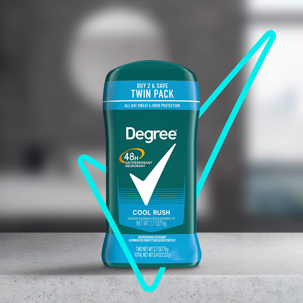 Degree Antiperspirant Cool Rush en situation quotidienne