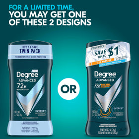 Degree Antiperspirant Déodorant Homme Everest stick avec emballage