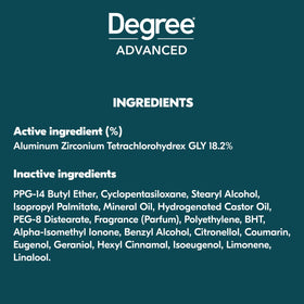 Degree Antiperspirant Stick close-up on stick
