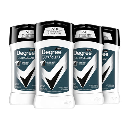 Degree Antitranspirant UltraClear Noir + Blanc 4 pièces vue avant