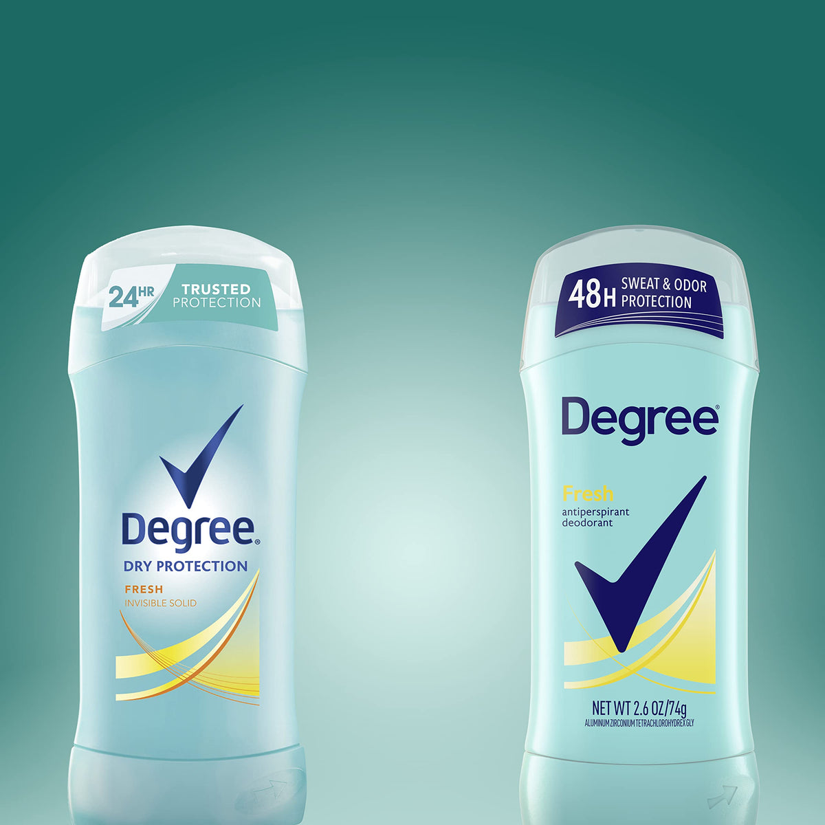 Degree Déodorant Antitranspirant Femmes 48h sur un fond neutre