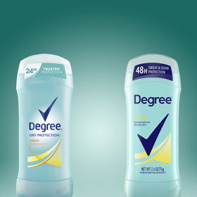 Degree Déodorant Antitranspirant Femmes 48h sur un fond neutre