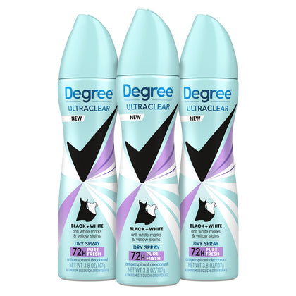 Degree Déodorant Antitranspirant Spray Sec Pure Fresh 3 x 3,8 oz vue avant
